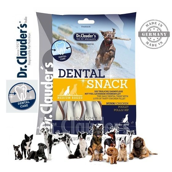 Dr Clauders Dental snack Ideale per una quotidiana igiene dentale del cane