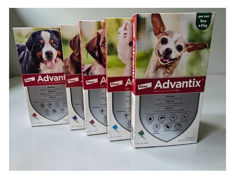 Advantix&trade; spot-on Fiale Antiparassitarie per cani, da 6 Fiale adatta per zecche, pulci e zanzare confezione risparmio