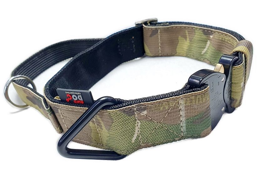 Forte Collare Cobra K9 Tattico mimetico con maniglia marchio eurodog