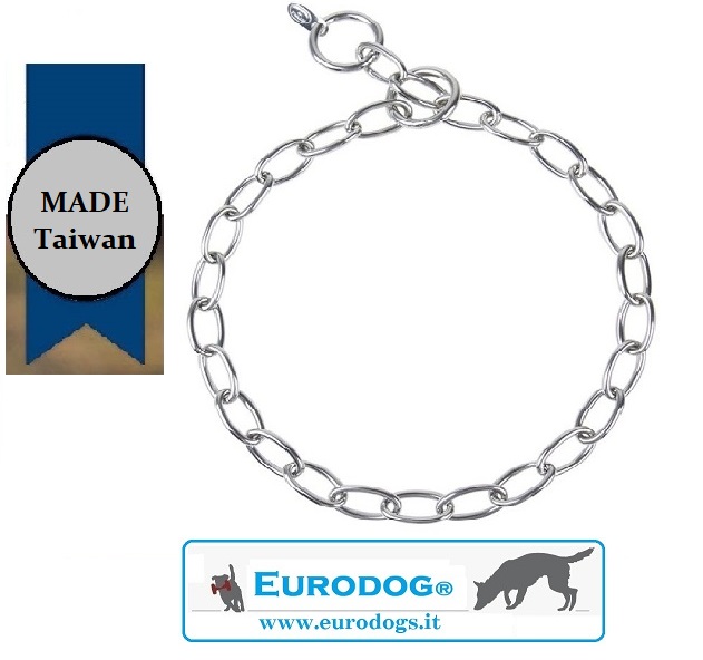 Collare Maglia Ovale, acciaio inossidabile, 3.0 mm-eurodog-metallo