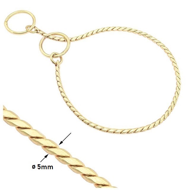 Collare da Mostra Snake Gold, 5.0 mm-eurodog