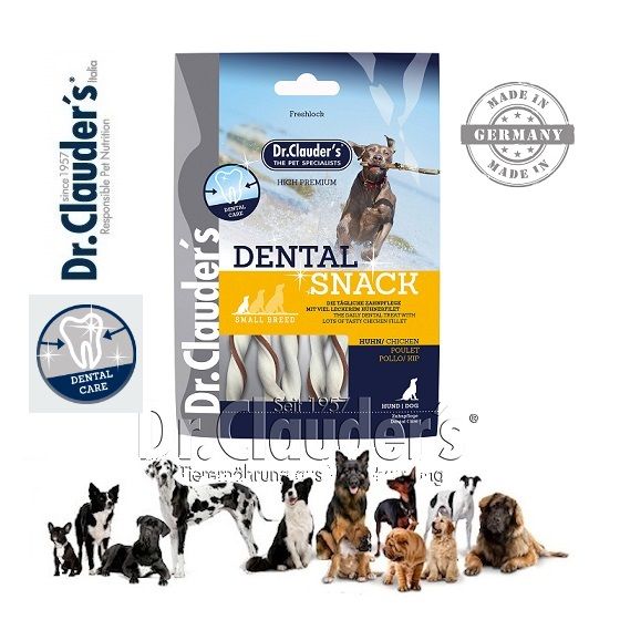 Dental snack Dr.Clauder's - Small breed da 80g -  igiene dentale del vostro cane