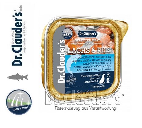 Dr.Clauder Carne Selezionata di Salmone per cani di piccola taglia, (100g)