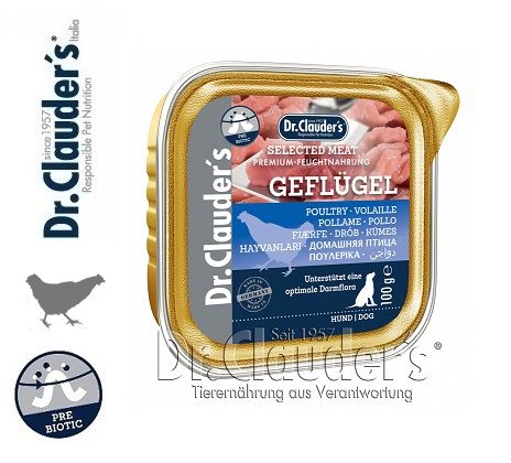 Dr.Clauder Carne Selezionata di pollo per cani di piccola taglia, (100g)