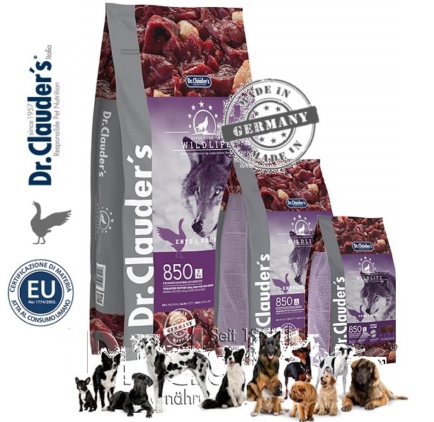 Wildlife Anatra Alimentazione Naturale per Cani, contenuti in 850g di carne fresca ad uso umano