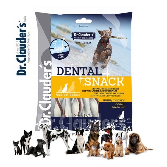 Dental Snack Dr.Clauder's - Medium breed da 170g, igiene dentale del vostro cane