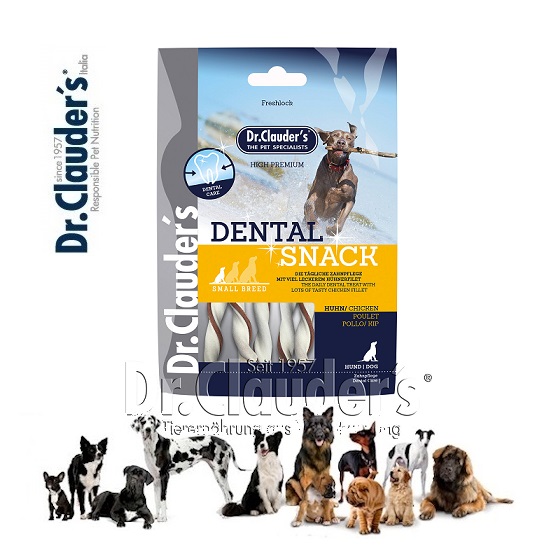 Dental snack Dr.Clauder's - Small breed da 80g, igiene dentale del vostro cane