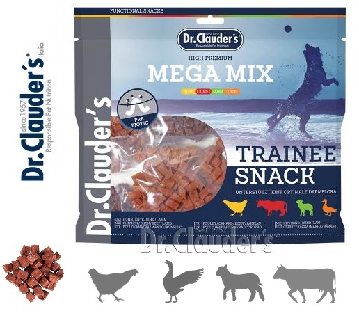 Dr.Clauder's Snack Mega Mix al 100% carne di Pollo, Manzo, Anatra e Agnello