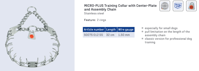 Sprenger Collare con le punte MICRO-PLUS con piastra centrale