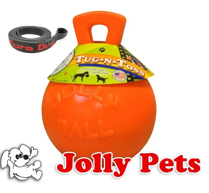 Jolly Tug-n-Toss 10 cm Orange (Vanilla Smell) - Palla con Maniglia è cordino incluso