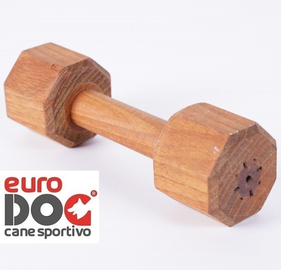 Manubrio per obbedienza da 300 g, in legno duro. Marchio Eurodog italia
