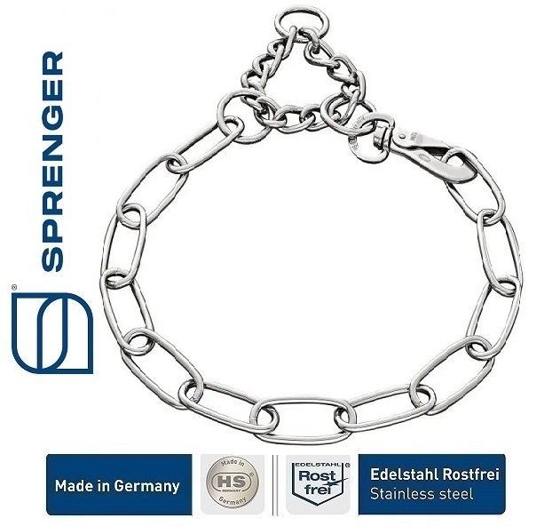 Sprenger Collare Martingala maglia grande, regolabile - con gancio, 4.0 mm-eurodog