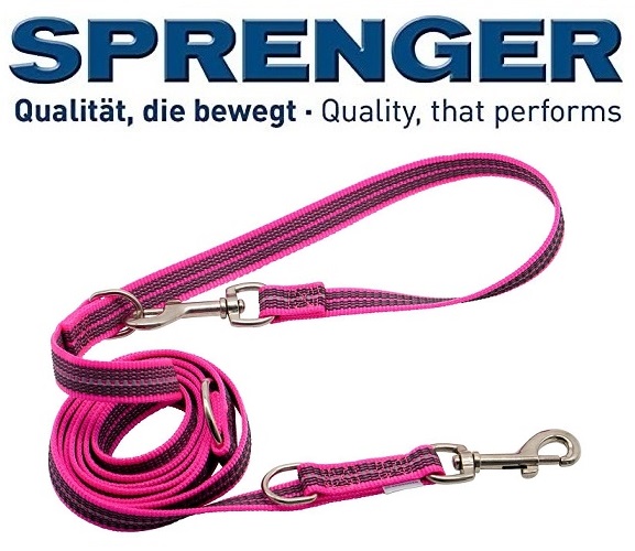 Sprenger Guinzaglio Nylon Multifunzioni 3 Volte regolabile antiscivolo gommato