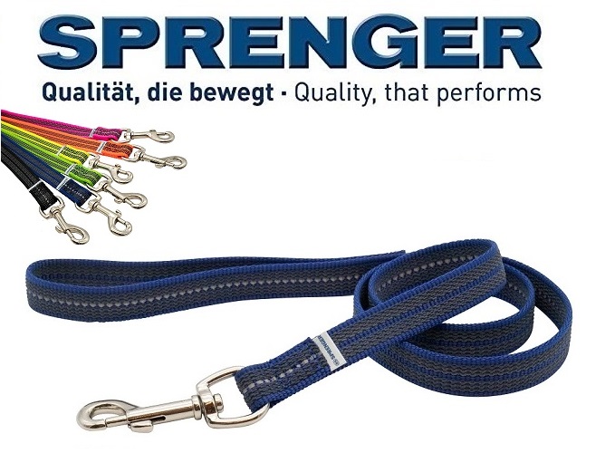 Sprenger Guinzaglio gommato Antiscivolo Riflettente, con manico eurodog