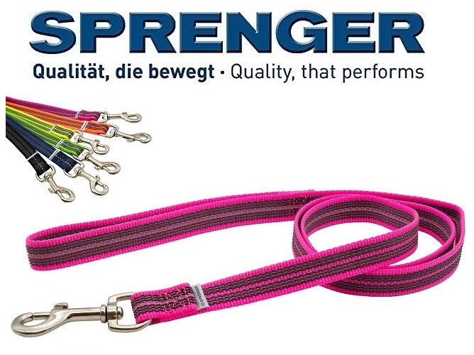 Sprenger Guinzaglio Nylon gommato Antiscivolo Riflettente per cane eurodog