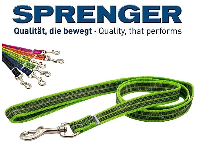 Sprenger Guinzaglio Nylon Antiscivolo gommato Riflettente per cane eurodog