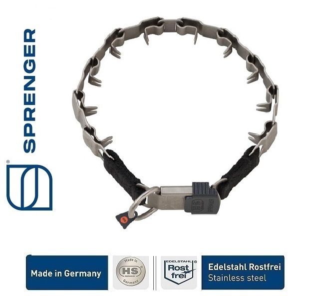 Sprenger Collare NeckTech Sport con ClicLock - Acciaio inox opaco Matt-eurodog