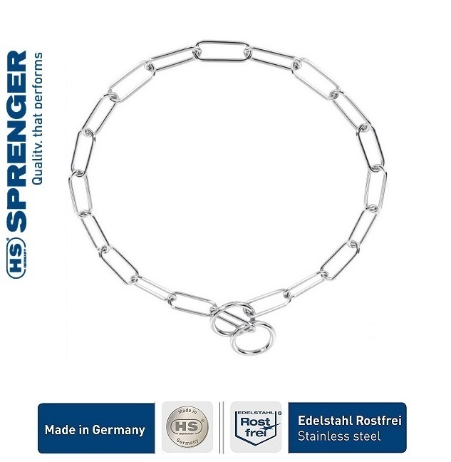 Sprenger Collare, maglie lunghe - Acciaio cromato, 2.0 mm Herm. Sprenger Metallwarenfabrik GmbH