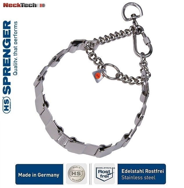 Sprenger Collare NeckTech Fun con ClickLock - Acciaio inossidabile con tiraggio eurodog